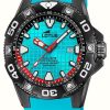 Men'S Lotus | Lotus Men'S Diver (45Mm) Blue Dial / Blue Rubber Strap