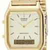 Women'S Casio | Casio Vintage Cream Hybrid Dial / Gold-Tone Metal Bracelet