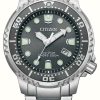 Men'S Citizen | Citizen Promaster Diver Eco-Drive (44Mm) Grey Dial / Stainless Steel Bracelet