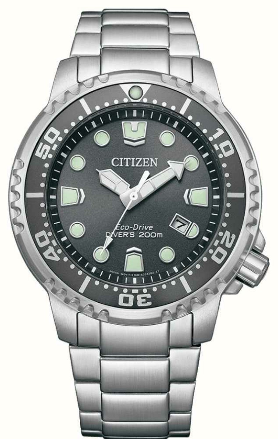 Men'S Citizen | Citizen Promaster Diver Eco-Drive (44Mm) Grey Dial / Stainless Steel Bracelet