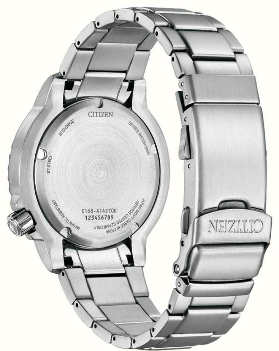 Men'S Citizen | Citizen Promaster Diver Eco-Drive (44Mm) Grey Dial / Stainless Steel Bracelet