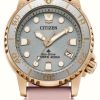 Women'S Citizen | Citizen Promaster Diver Eco-Drive (36.5Mm) Grey Dial / Pink Polyurethane Strap