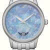 Women'S Citizen | Citizen Women'S Moonphase Eco-Drive (36.5Mm) Mother-Of-Pearl Dial / Stainless Steel Bracelet