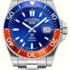 Men'S Roamer | Roamer Premier Automatic (42Mm) Blue Dial / Stainless Steel Bracelet