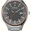 Men'S Bering | Bering Men'S Solar (42Mm) Grey Dial / Grey Stainless Steel