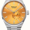 Men'S Bering | Bering Men'S Automatic (41Mm) Yellow Dial / Stainless Steel Bracelet