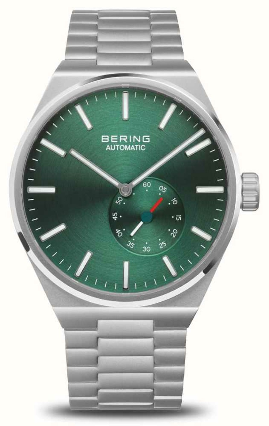 Men'S Bering | Bering Men'S Automatic (41Mm) Green Dial / Stainless Steel Bracelet