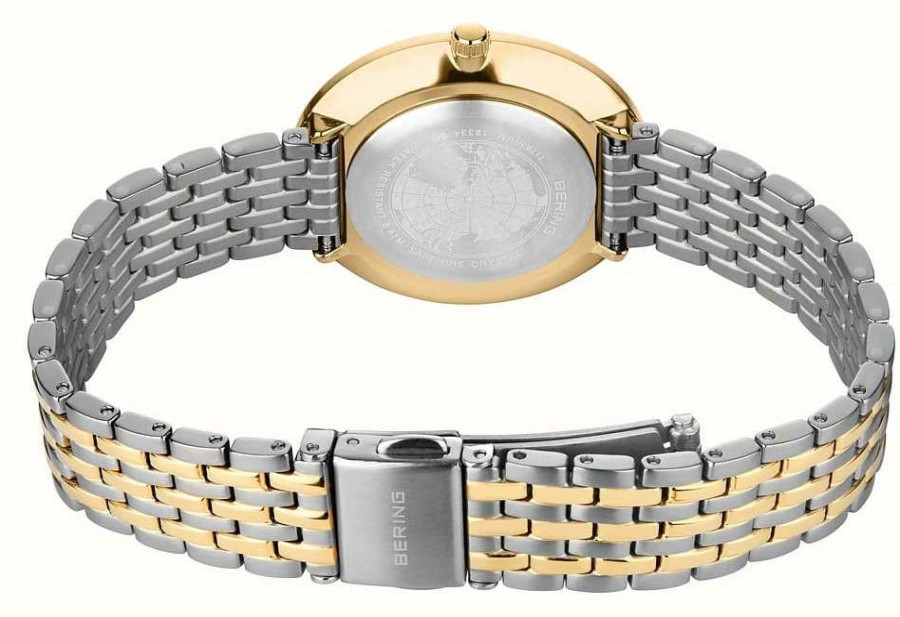 Women'S Bering | Bering Titanium (34Mm) White Dial / Two Tone Titanium Bracelet