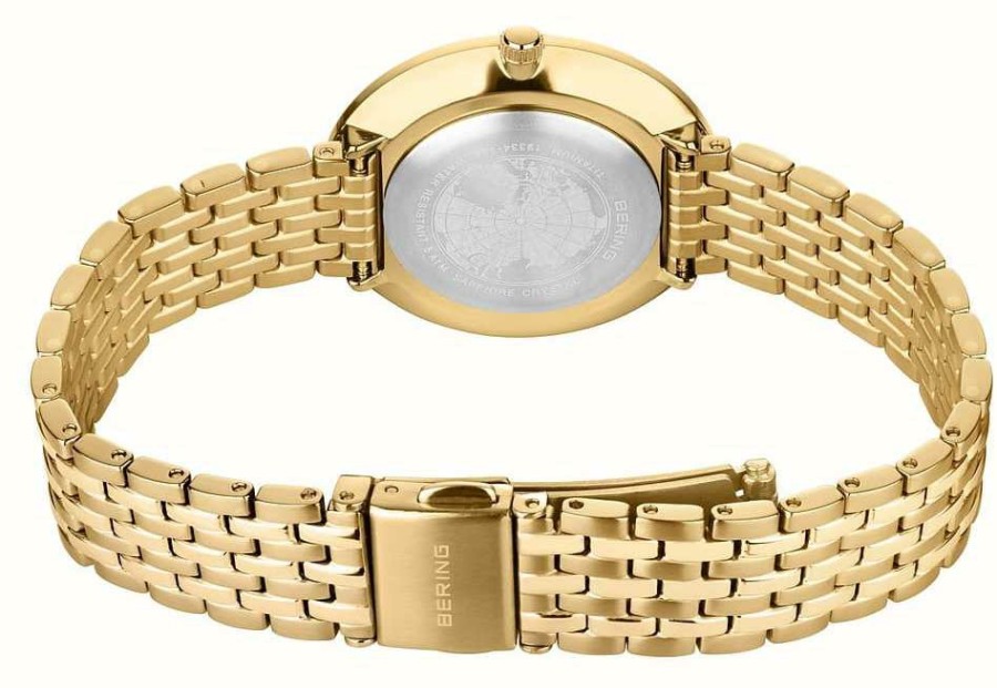 Women'S Bering | Bering Titanium (34Mm) White Dial / Gold Titanium Bracelet