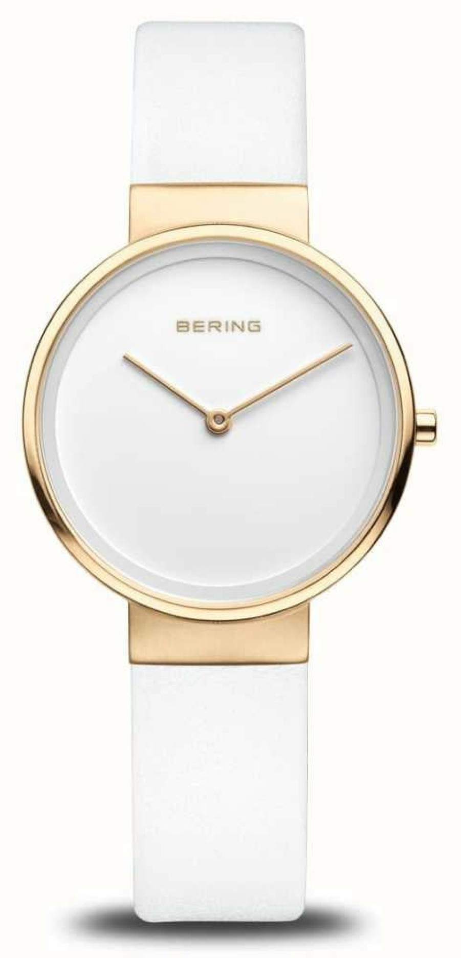 Women'S Bering | Bering Women'S Classic (31Mm) White Dial / White Leather Strap