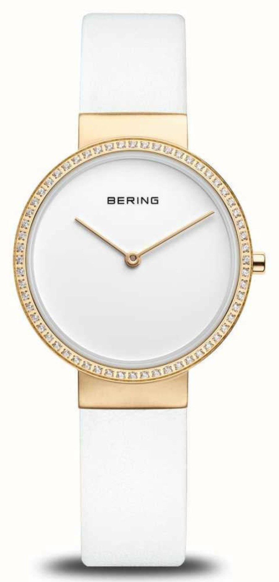 Women'S Bering | Bering Women'S Classic (31Mm) White Dial / White Leather Strap