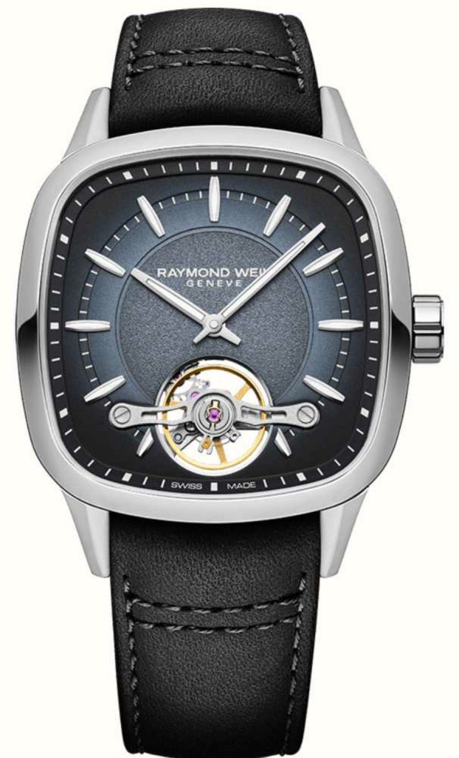 Men'S Raymond Weil | Raymond Weil Freelancer Calibre Rw1212 Automatic (40Mm) Blue Dial / Black Leather