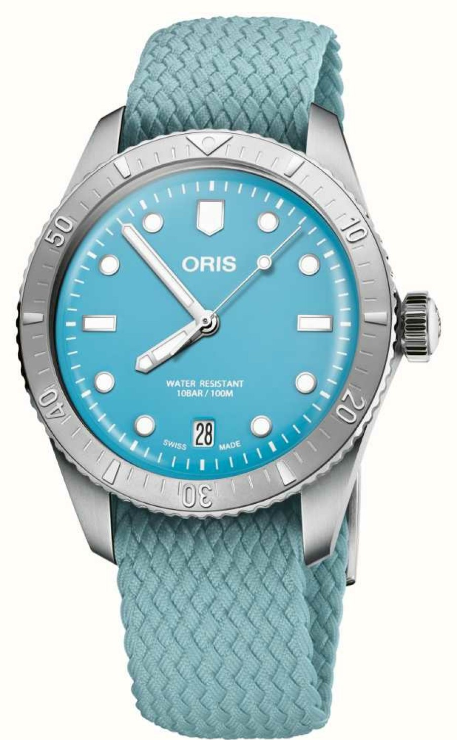 Men'S ORIS | Oris Divers Sixty-Five Cotton Candy Automatic (38Mm) Blue Dial / Recycled Textile Strap