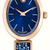 Women'S Swarovski | Swarovski Crystal Rock (26Mm) Blue Dial / Blue Crystal & Rose Gold Pvd Stainless Steel