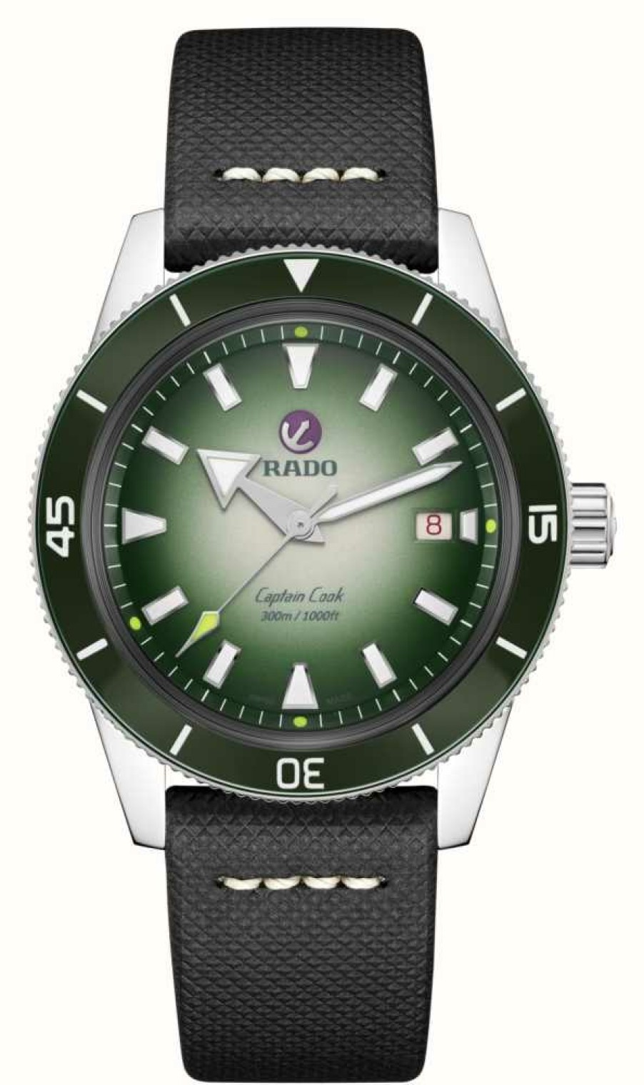 Men'S RADO | Rado Captain Cook X Cameron Norrie Limited Edition (42Mm) Green Dial / Stainless Steel (823 Pieces)