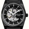 Men'S Accurist | Accurist Origin Men'S (41Mm) Black Skeleton Dial / Black Ion-Plated Stainless Steel Bracelet