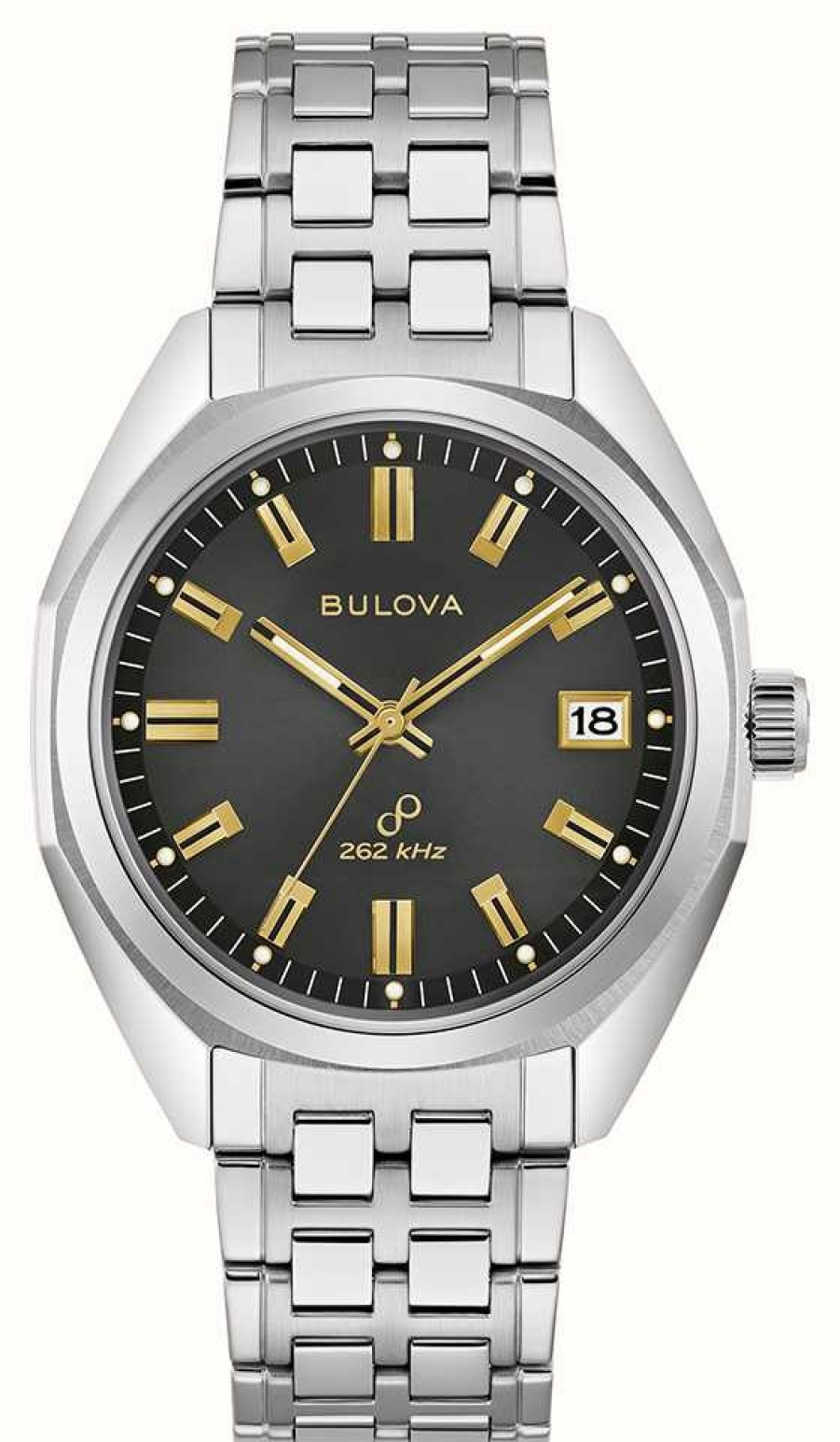 Men'S Bulova | Bulova Jet Star (40Mm) Grey Dial / Stainless Steel Bracelet