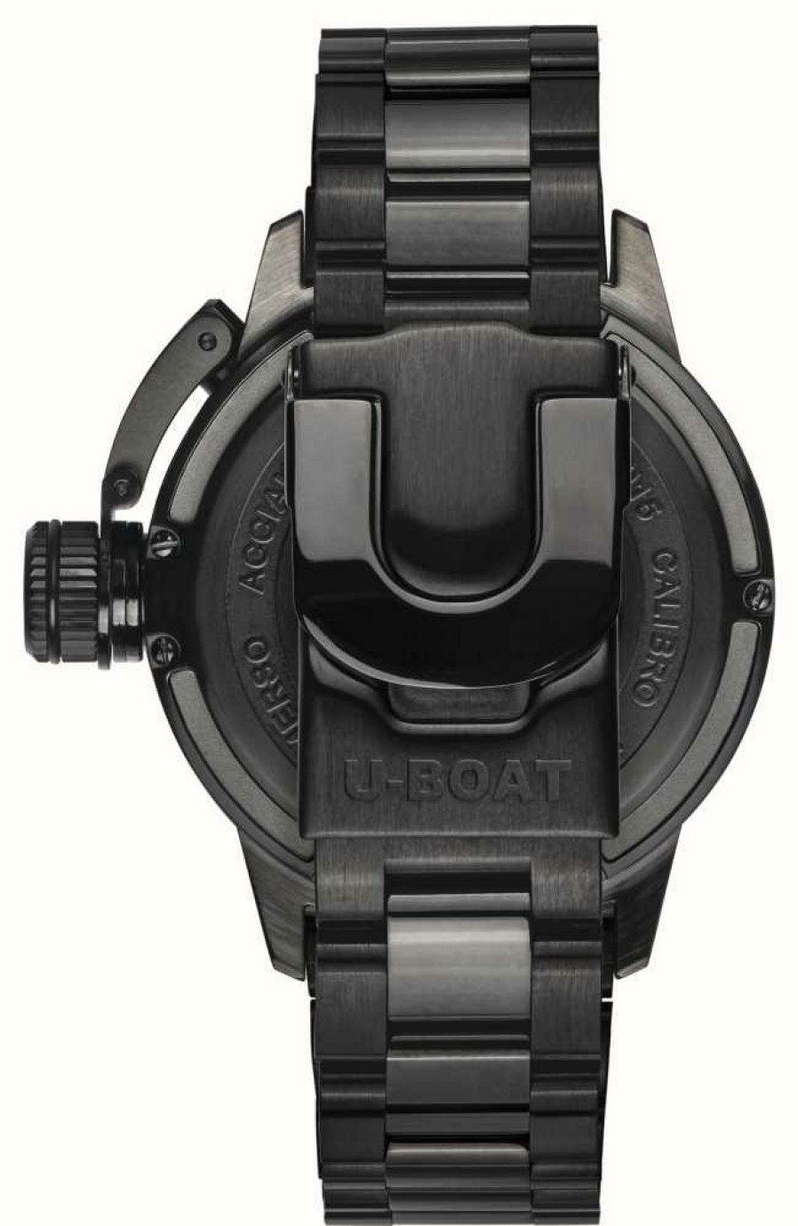 Men'S U-Boat | U-Boat Sommerso 300M Automatic (46Mm) Black Dial / Black Dlc Bracelet