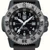 Men'S Luminox | Luminox Mil-Spec 3350 Series (46Mm) Black Dial / Black Rubber And Black Camo Strap Set