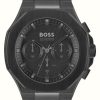 Men'S BOSS | Boss Taper (45Mm) Black Dial / Black Stainless Steel Bracelet