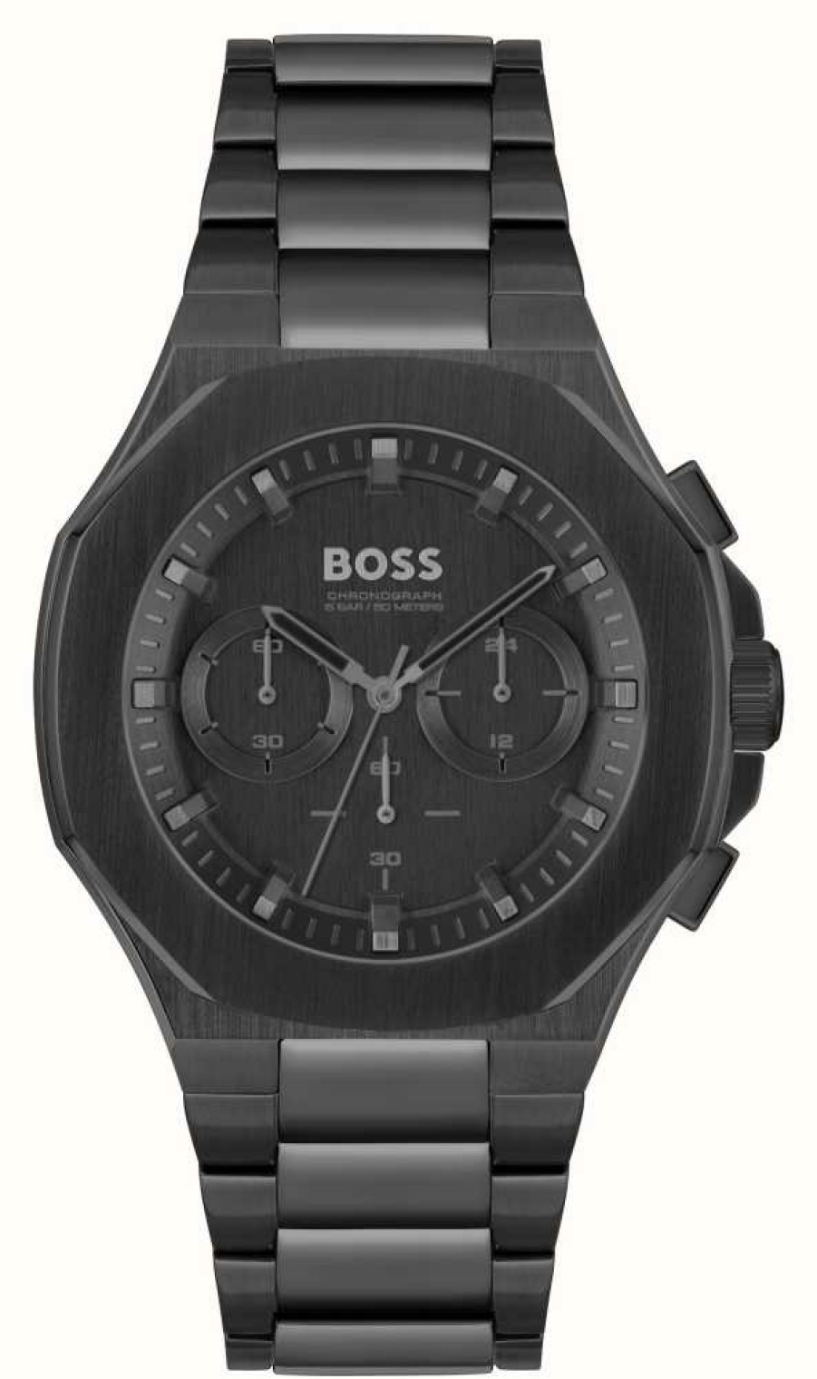 Men'S BOSS | Boss Taper (45Mm) Black Dial / Black Stainless Steel Bracelet