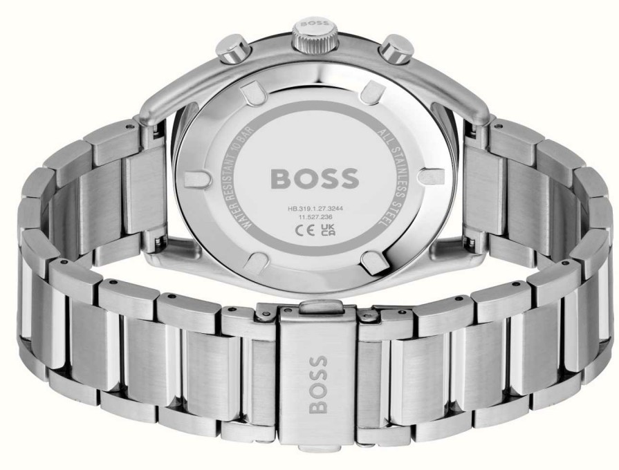 Men'S BOSS | Boss Top (44Mm) Dark Blue Dial / Stainless Steel Bracelet