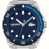 Men'S Lacoste | Lacoste Men'S Finn (44Mm) Blue Dial / Stainless Steel Bracelet