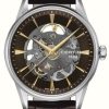 Men'S Certina | Certina Ds-1 Skeleton Automatic (40Mm) Brown Skeleton Dial / Brown Leather Strap