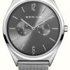 Men'S Bering | Bering Ultra-Slim (40Mm) Grey Dial / Stainless Steel Milanese