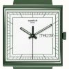 Men'S Swatch | Swatch Bioceramic What If... Green (33.25Mm) White Dial / Green Strap