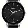 Men'S RADO | Rado Centrix Quartz (39.5Mm) Black Dial / Black High-Tech Ceramic & Stainless Steel