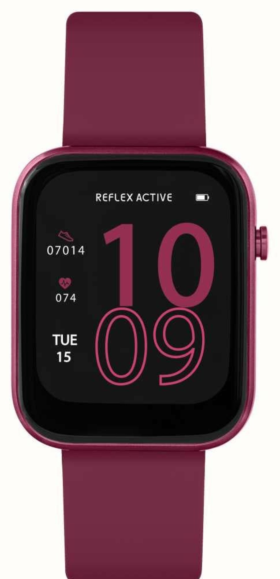 Men'S Reflex Active | Reflex Active Series 12 Multi-Function Smartwatch (38Mm) Digital Dial / Berry Red Silicone