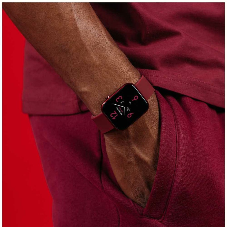 Men'S Reflex Active | Reflex Active Series 12 Multi-Function Smartwatch (38Mm) Digital Dial / Berry Red Silicone