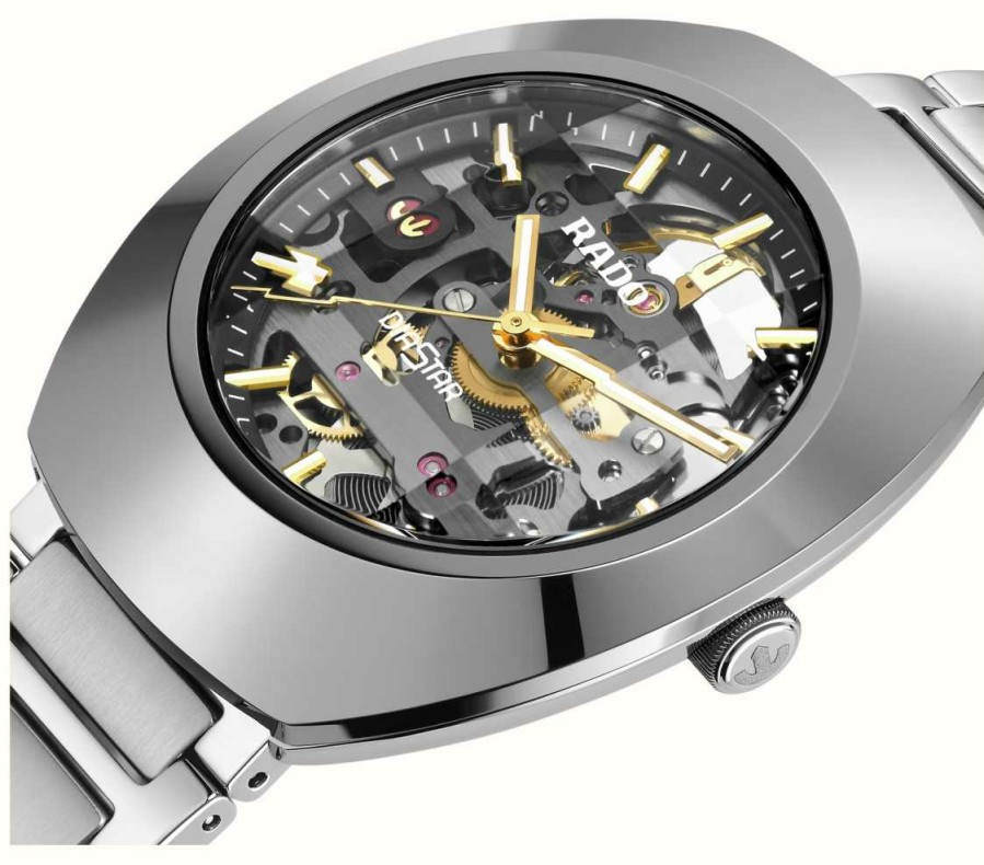 Men'S RADO | Rado Diastar Original Skeleton (38Mm) Skeleton Dial / Stainless Steel