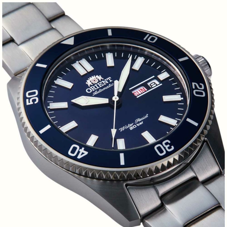 Men'S Orient | Orient Big Mako Mechanical (44Mm) Blue Dial / Stainless Steel