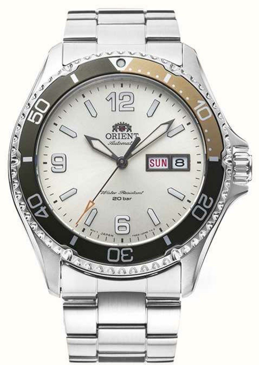 Men'S Orient | Orient Mako 2023 Mechanical (42Mm) White Dial / Stainless Steel