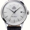 Men'S Orient | Orient Bambino Mechanical (38Mm) White Dial / Black Leather