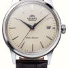 Jewelry Orient | Orient Bambino Mechanical (38Mm) Cream Dial / Brown Leather