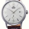 Men'S Orient | Orient Bambino Small Seconds Mechanical (40.5Mm) White Dial / Brown Leather