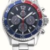 Men'S Orient | Orient Mako Solar Chronograph (43Mm) Blue Dial / Stainless Steel