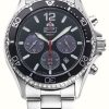 Men'S Orient | Orient Mako Solar Chronograph (43Mm) Black Dial / Stainless Steel