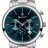 Men'S GANT | Gant Cleveland (43.5Mm) Denim Blue Dial / Stainless Steel