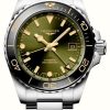 Men'S LONGINES | Longines Hydroconquest Gmt (41Mm) Sunray Green Dial / Stainless Steel Bracelet