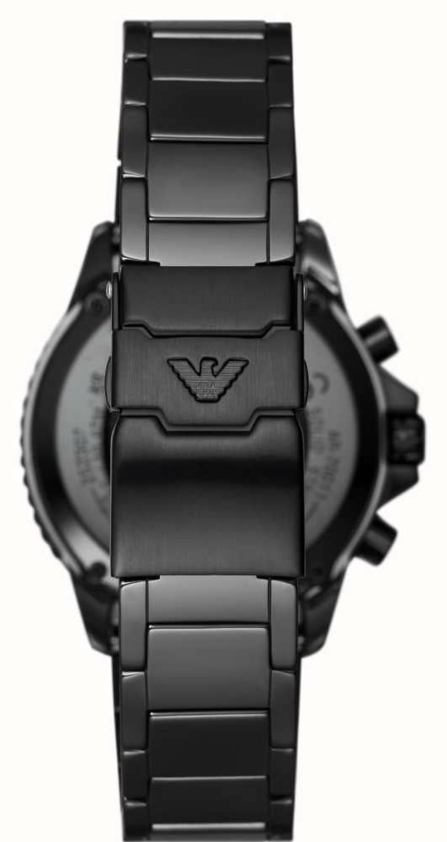 Men'S Emporio Armani | Emporio Armani Men'S (43Mm) Black Chronograph Dial / Black Ceramic Bracelet