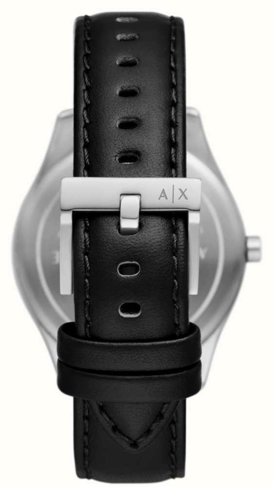 Men'S Armani Exchange | Armani Exchange Men'S (42Mm) Black Dial / Black Leather Strap