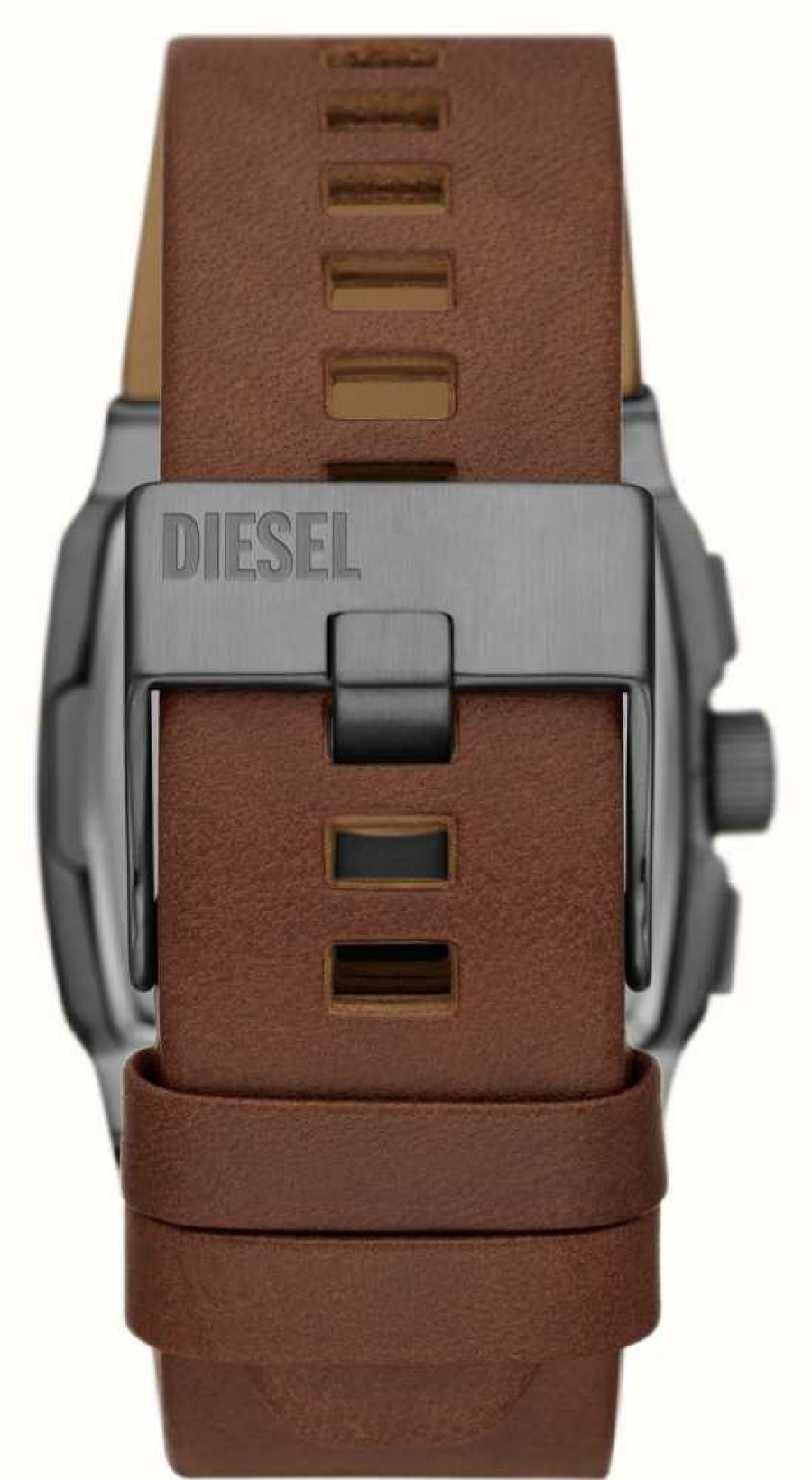 Men'S Diesel | Diesel Cliffhanger (40Mm) Blue Dial / Brown Leather Strap