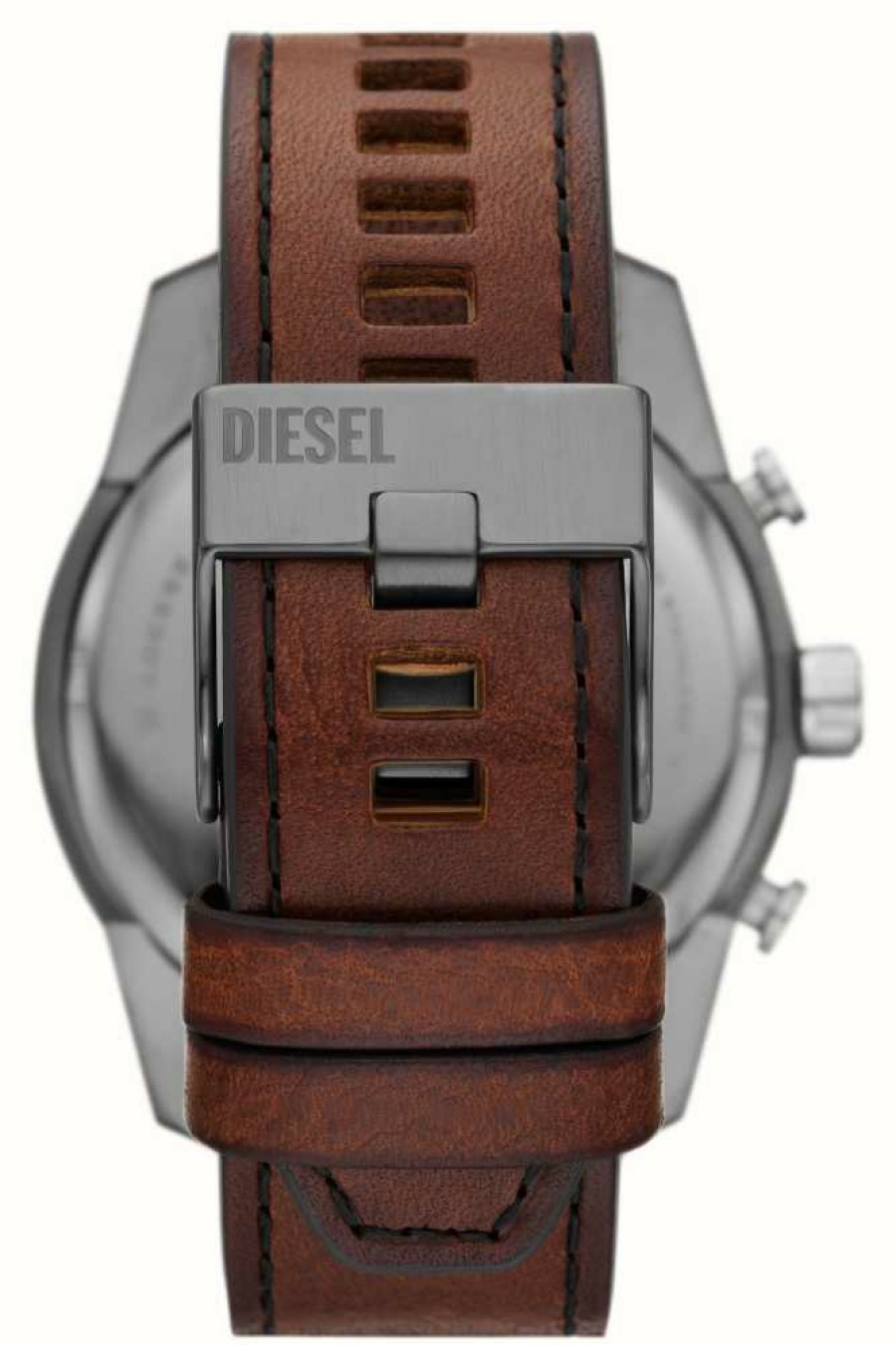 Men'S Diesel | Diesel Split (51Mm) Blue Dial / Brown Leather Strap