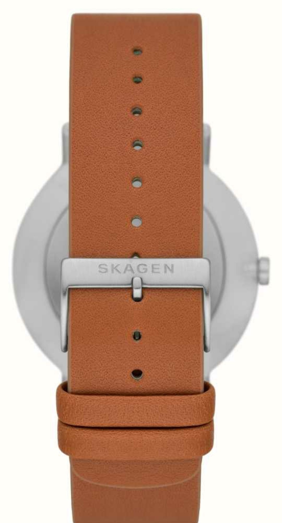 Men'S Skagen | Skagen Kuppel (44Mm) Blue Dial / Brown Leather Strap