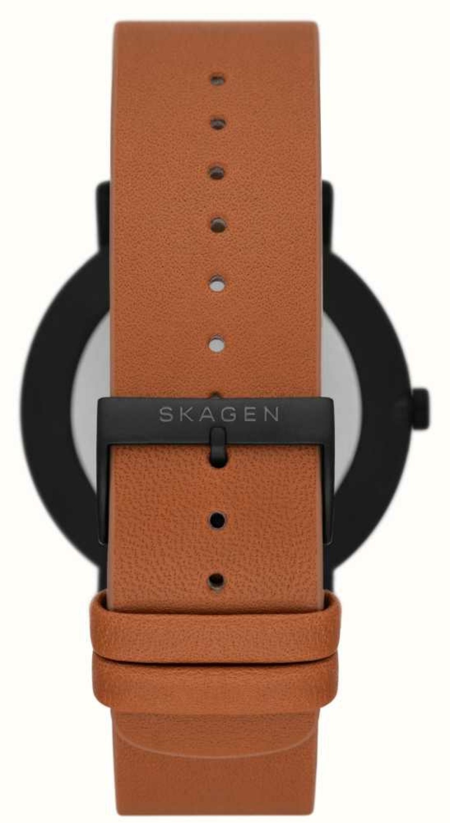 Men'S Skagen | Skagen Kuppel (44Mm) White Dial / Brown Leather Strap