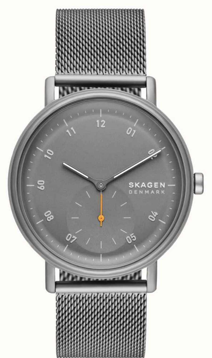 Men'S Skagen | Skagen Kuppel (44Mm) Grey Dial / Grey Steel Mesh Bracelet